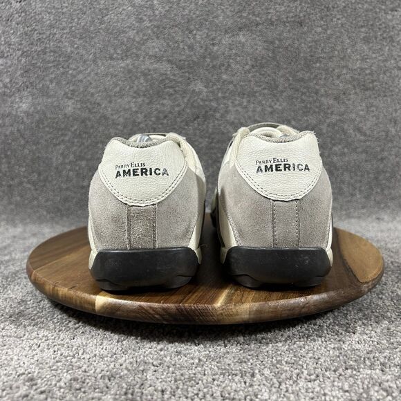 Perry Ellis America Strapple Men\'s Size 11 Grey Suede Casual Athletic Shoes Used main image 6